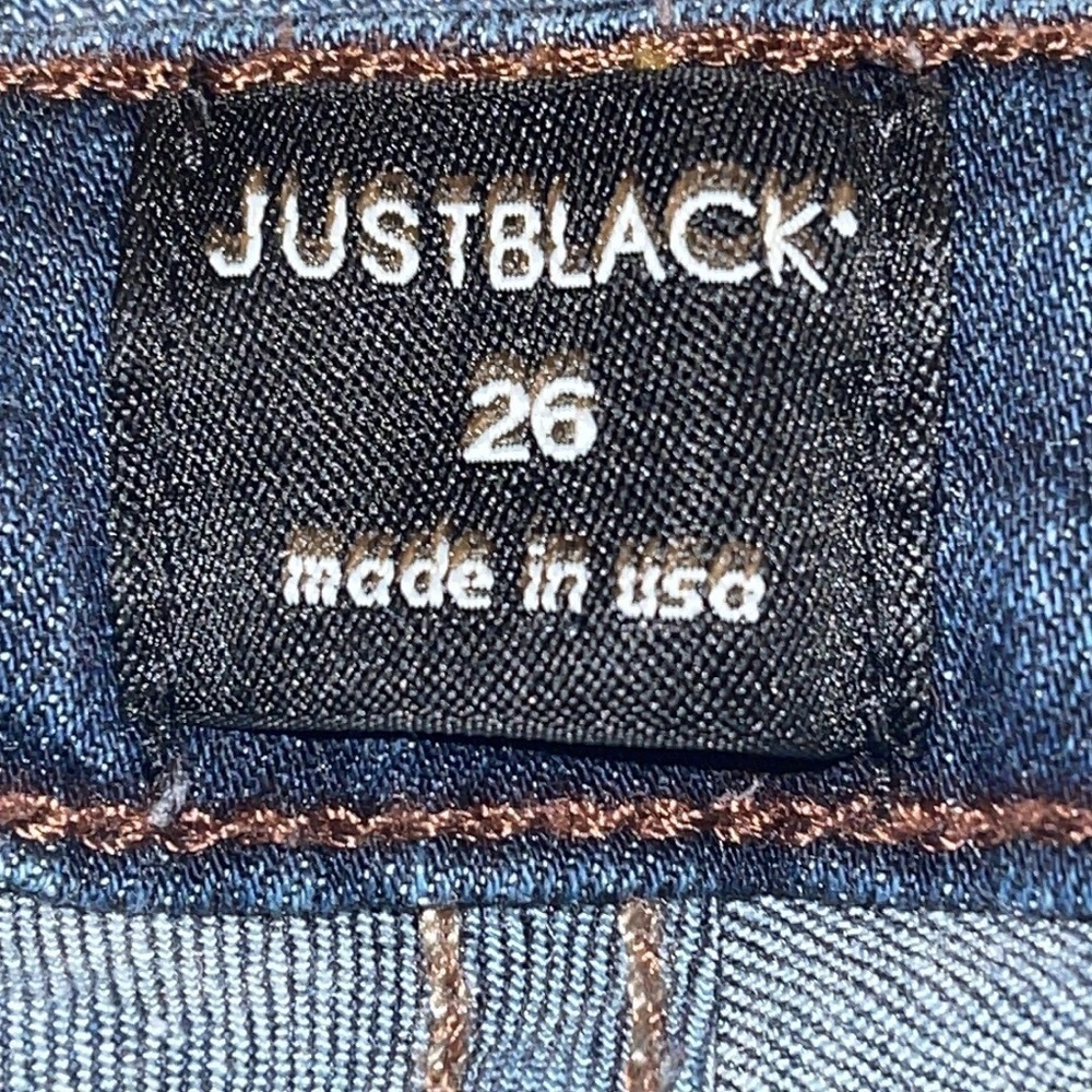 Just Black Blue distressed cropped Jeans Sz. 26 - Picture 17 of 17